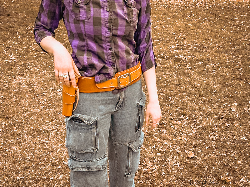Galco western holster and belt. 