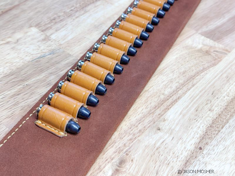 Galco gun belt with cartridges in the loops