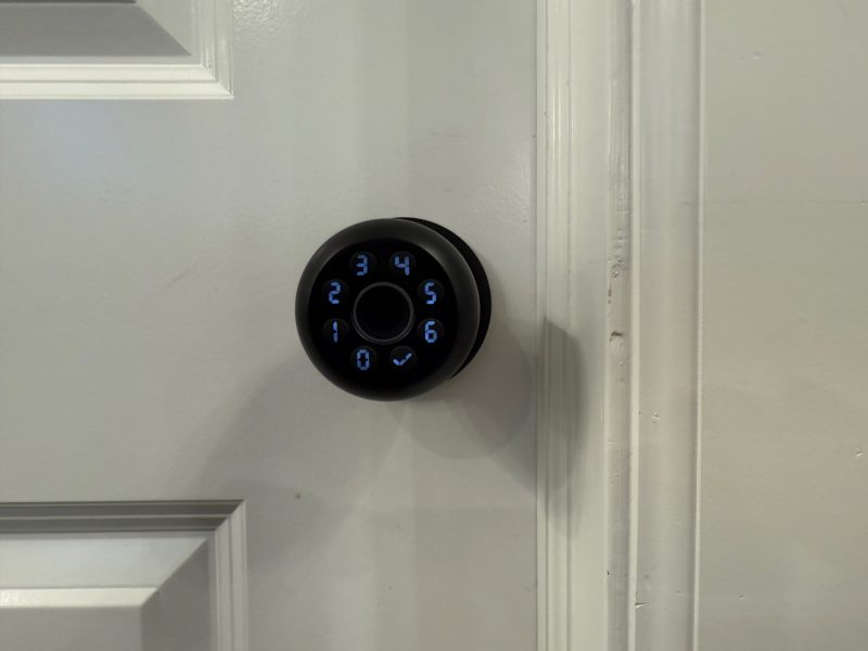 Biometric door handle lock.