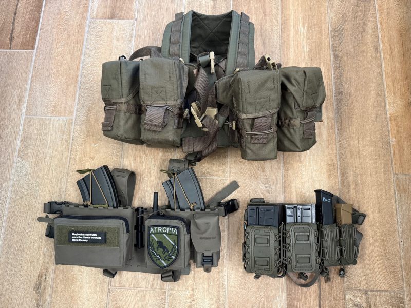 The Mountain Partisan rig compared to the smaller G Code placard and larger Crossfire LBE.