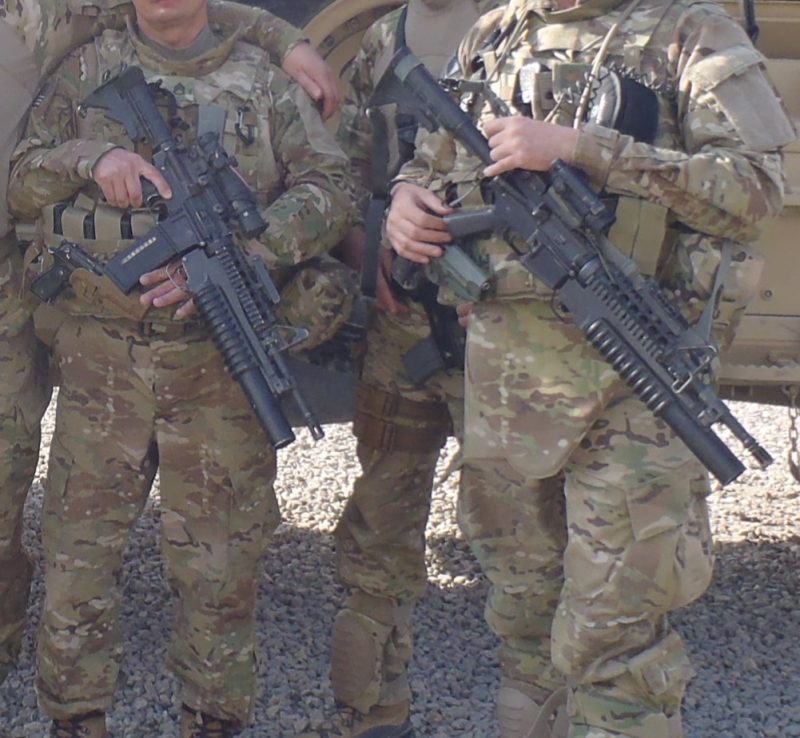 GWOT Team Leaders with the different optic options available at the time.