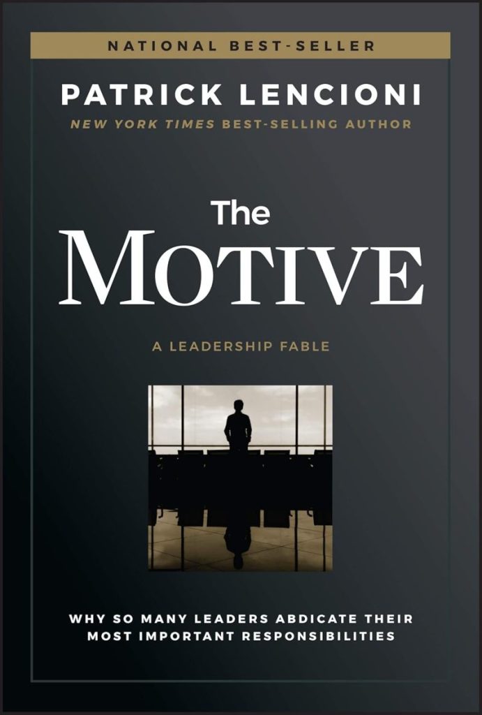 The Motive by Patrick Lencioni

Key Takeaway: Lencioni explores the motives of leadership, distinguishing between leaders who are in it for themselves (reward-centered) and those who serve their teams (responsibility-centered). This speaks directly to the servant leadership philosophy at Vortex.