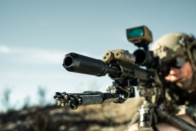 The business end of the SureFire SOCOM-4 suppressor.