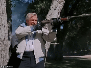 The original A Team using their Mini-14s. It woulda been cool if Surefire'd made a special can just for these! Impractical, sure, but cool.