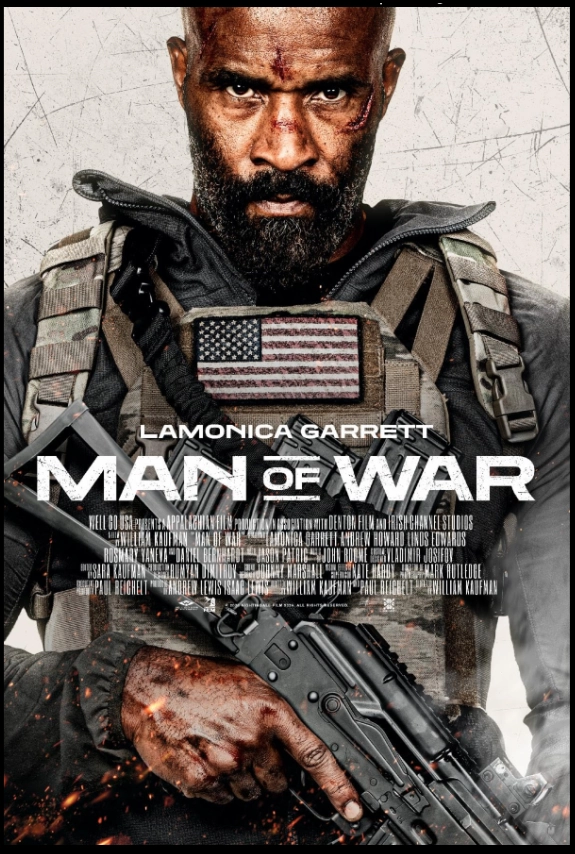 LaMonica Garrett as Connor in the Man of War movie trailer.