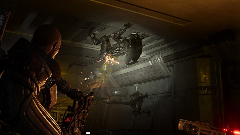 The game Aliens: Fireteam Elite pits up to 4 players in co-op mode against hordes of Xenos and other enemies.