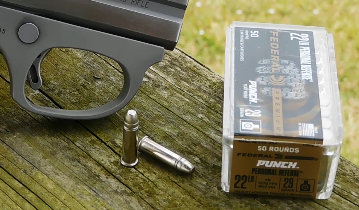 federal-punch-22-lr Federal Punch 22lr on range table