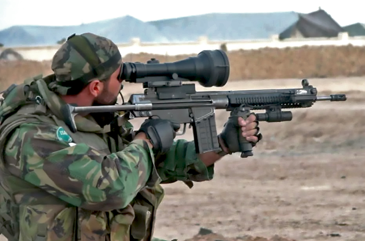 hk-g3a4-battle-rifle-kandahar-2010s Portuguese ISAF soldier with HK G3A4 in Afghanistan